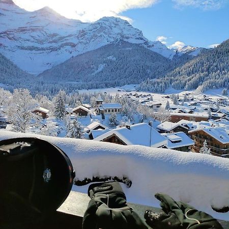 Studio Avec Vue Splendide Sur Les Diablerets Exterior foto